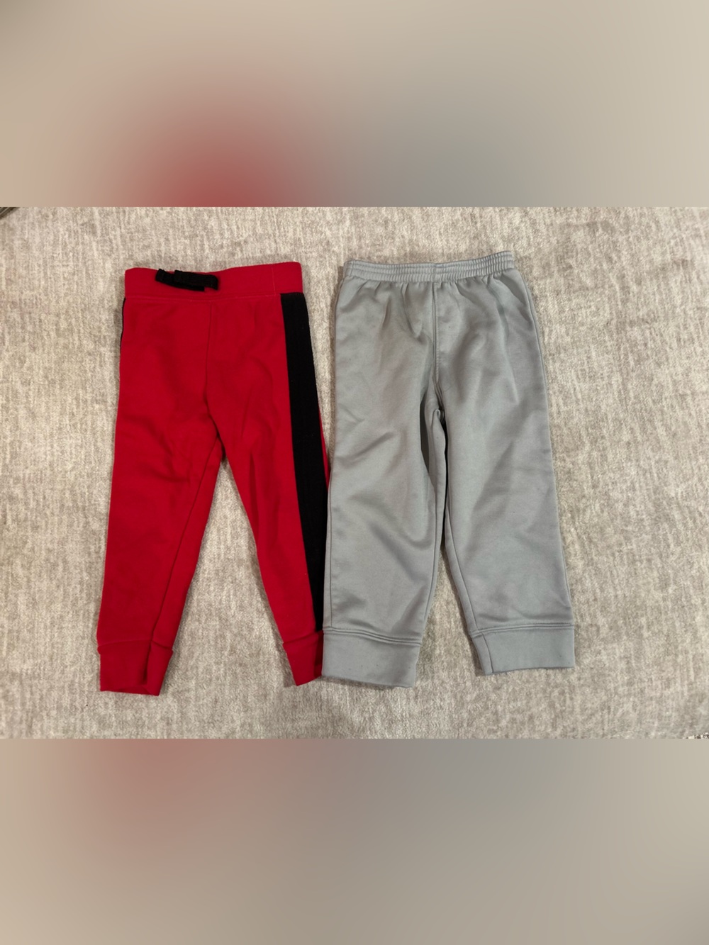 Gray and Red/ Black Sweatpants bundle — Casual Colorblock Look